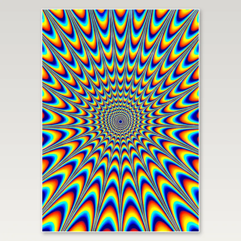 Prismatic Ripple Tiles A4 Poster