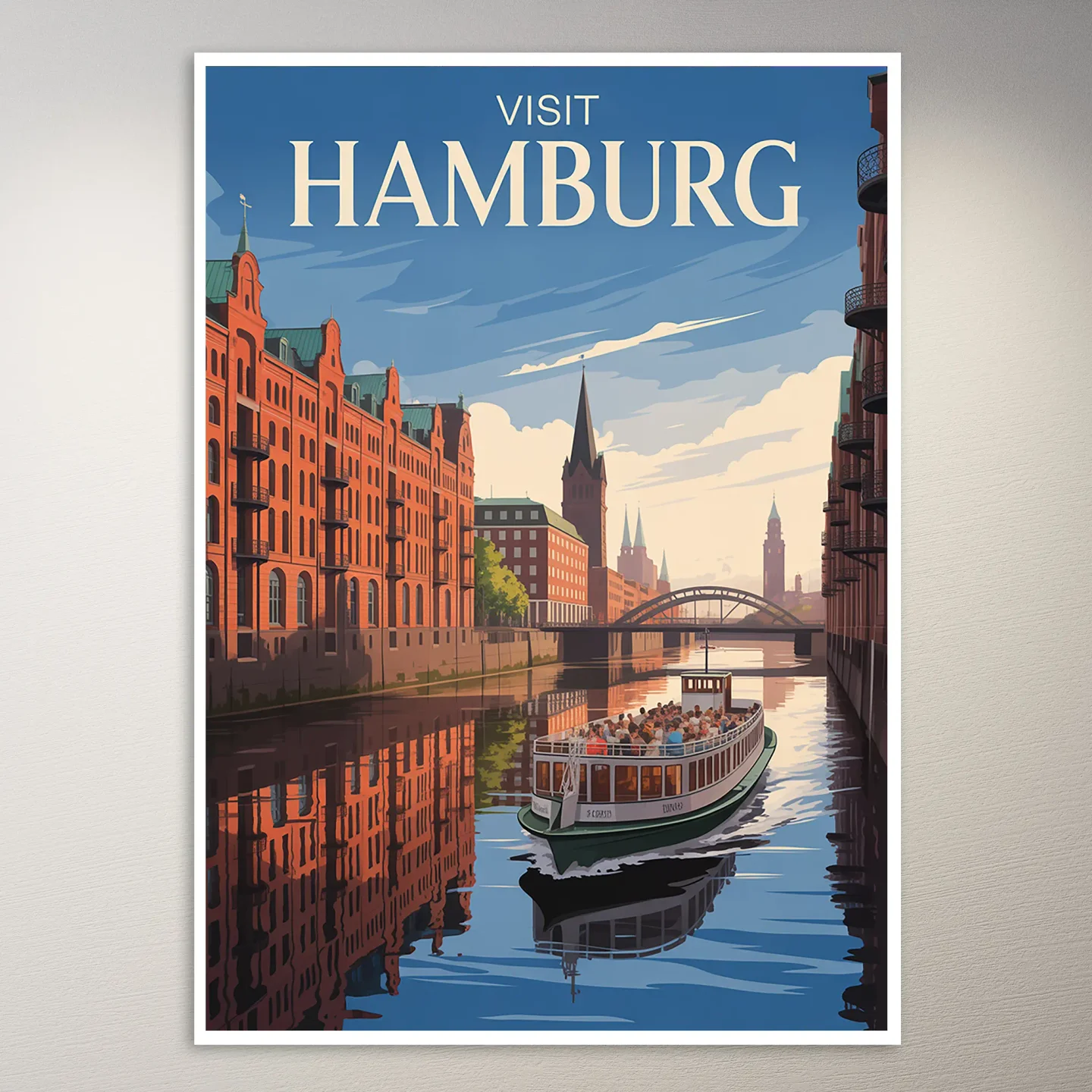 Hamburg Travel Poster