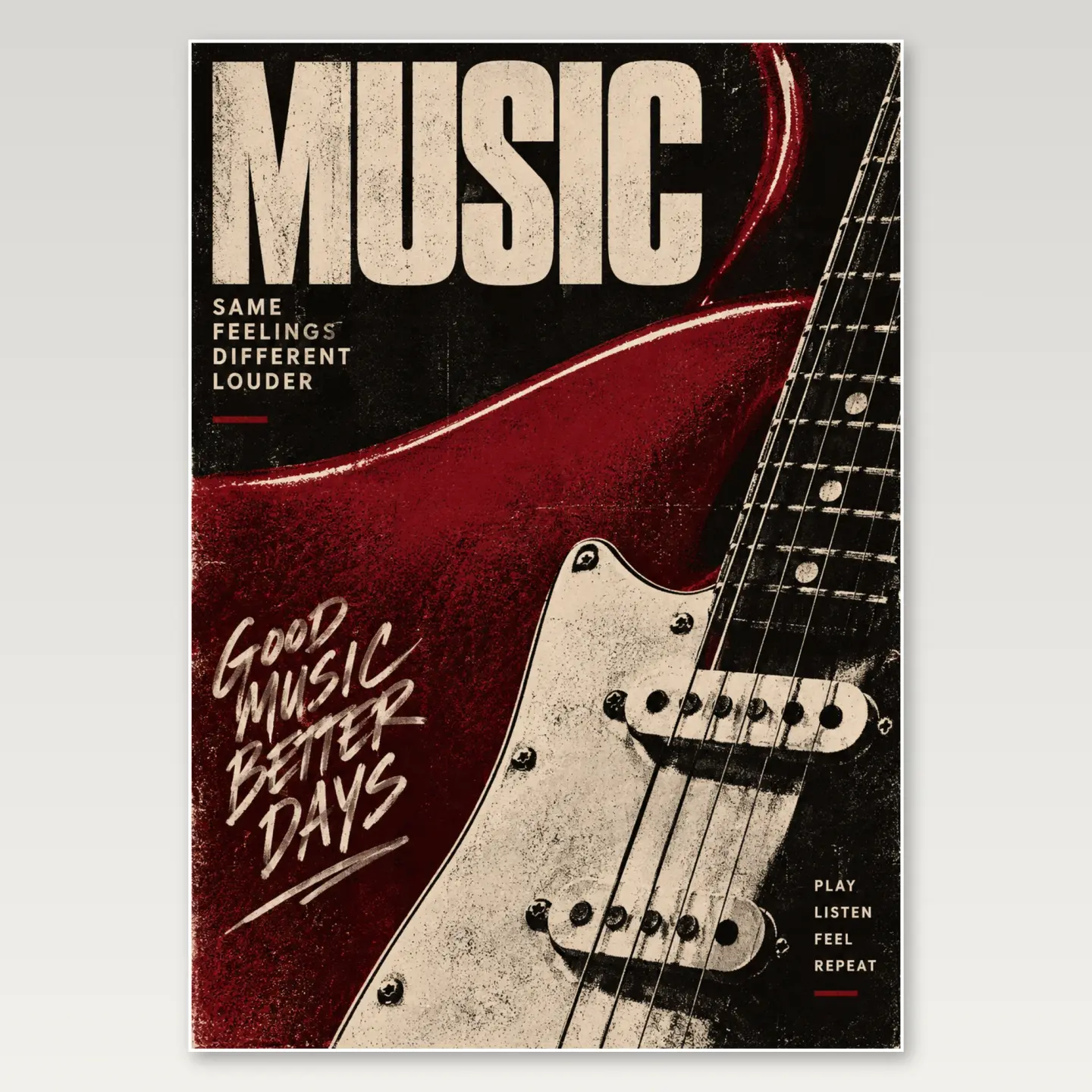 Guitar Closeup A4 Poster mockup