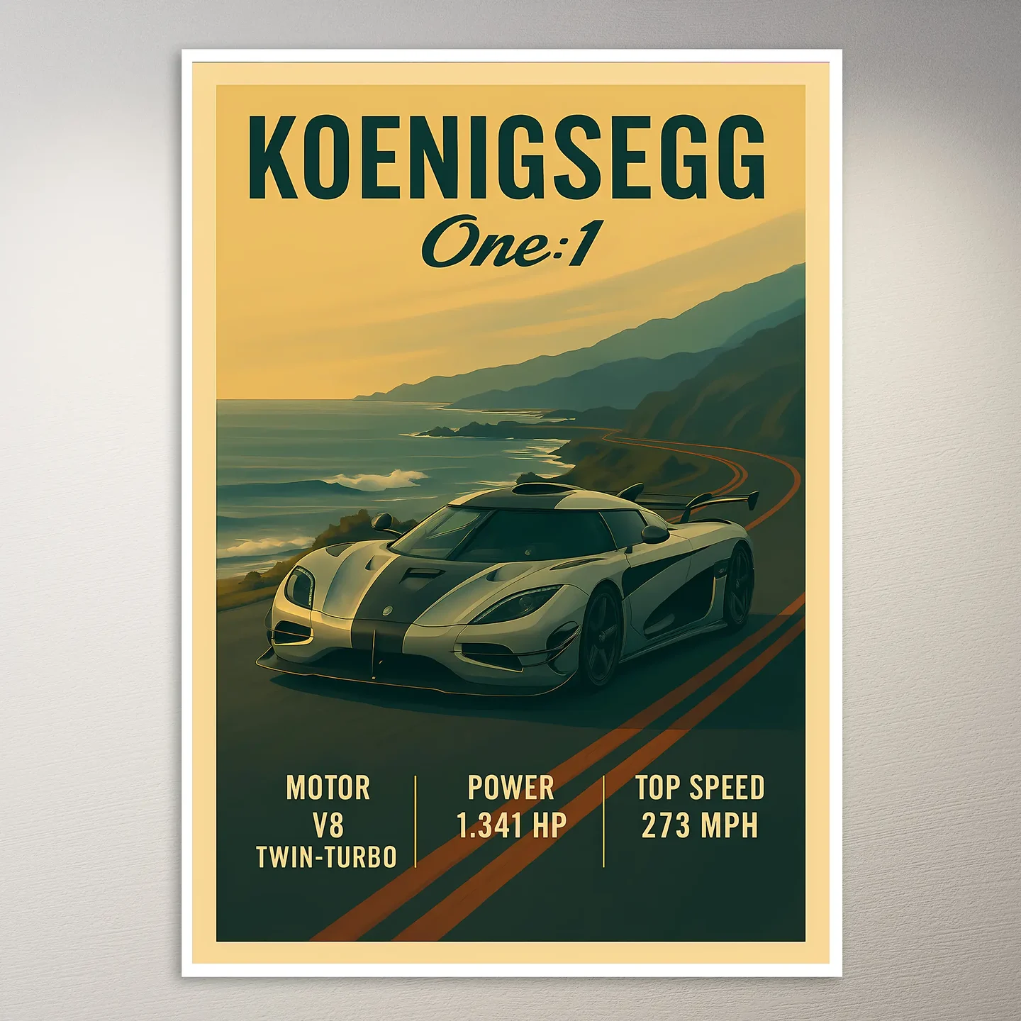 Koenigsegg One1 Roadster Poster