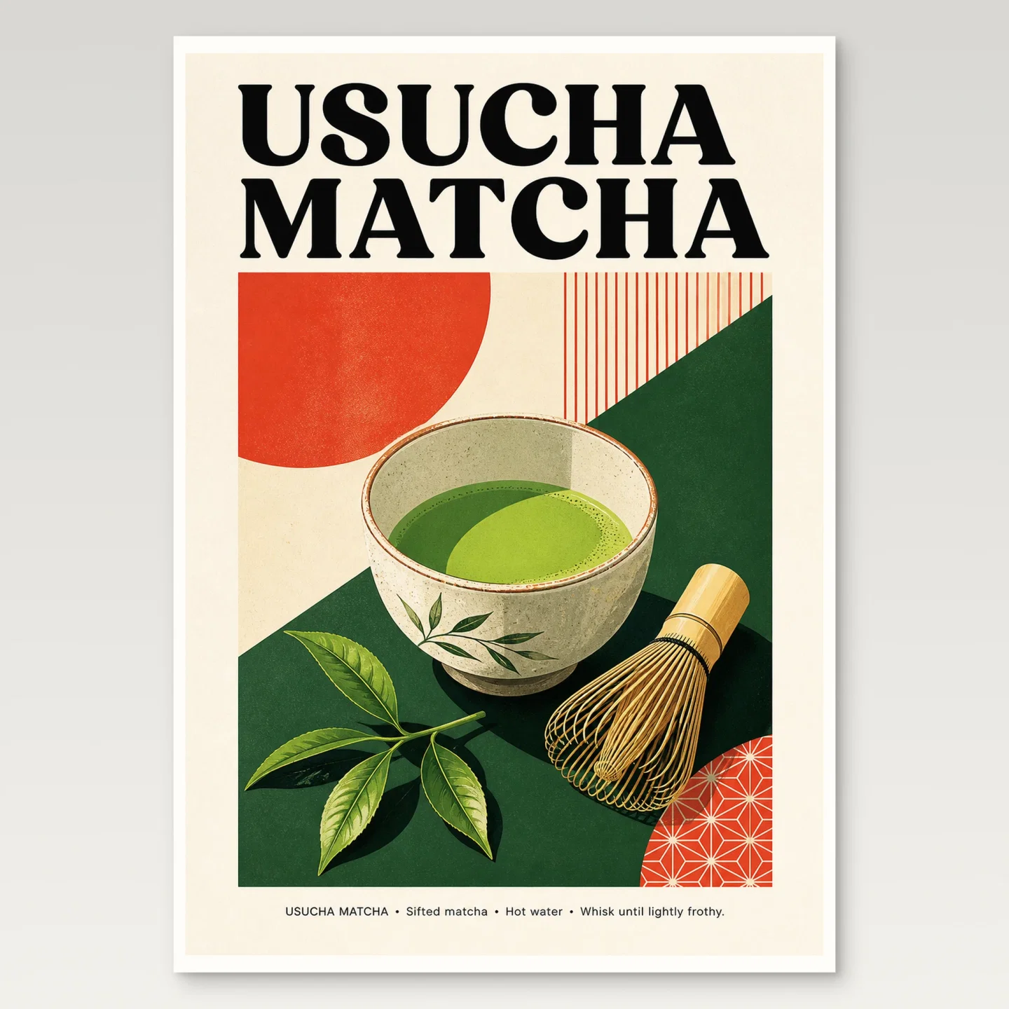 Usucha Matcha Poster mockup