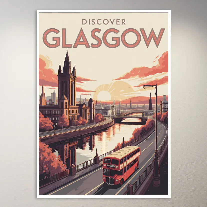 Glasgow Travel Poster