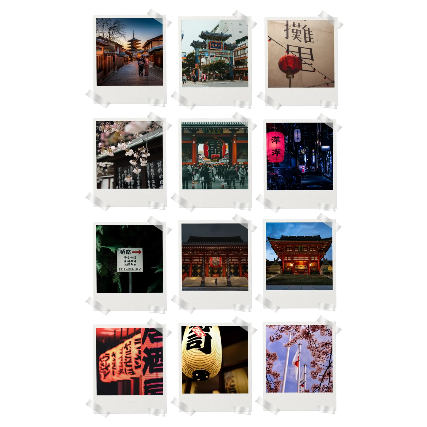 Japanese Aesthetic Prints Set of 12