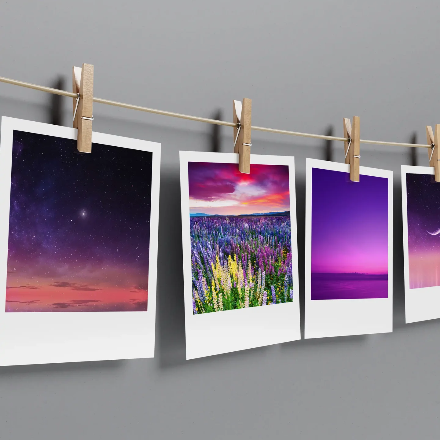 Lilac Skies Prints Set of 12
