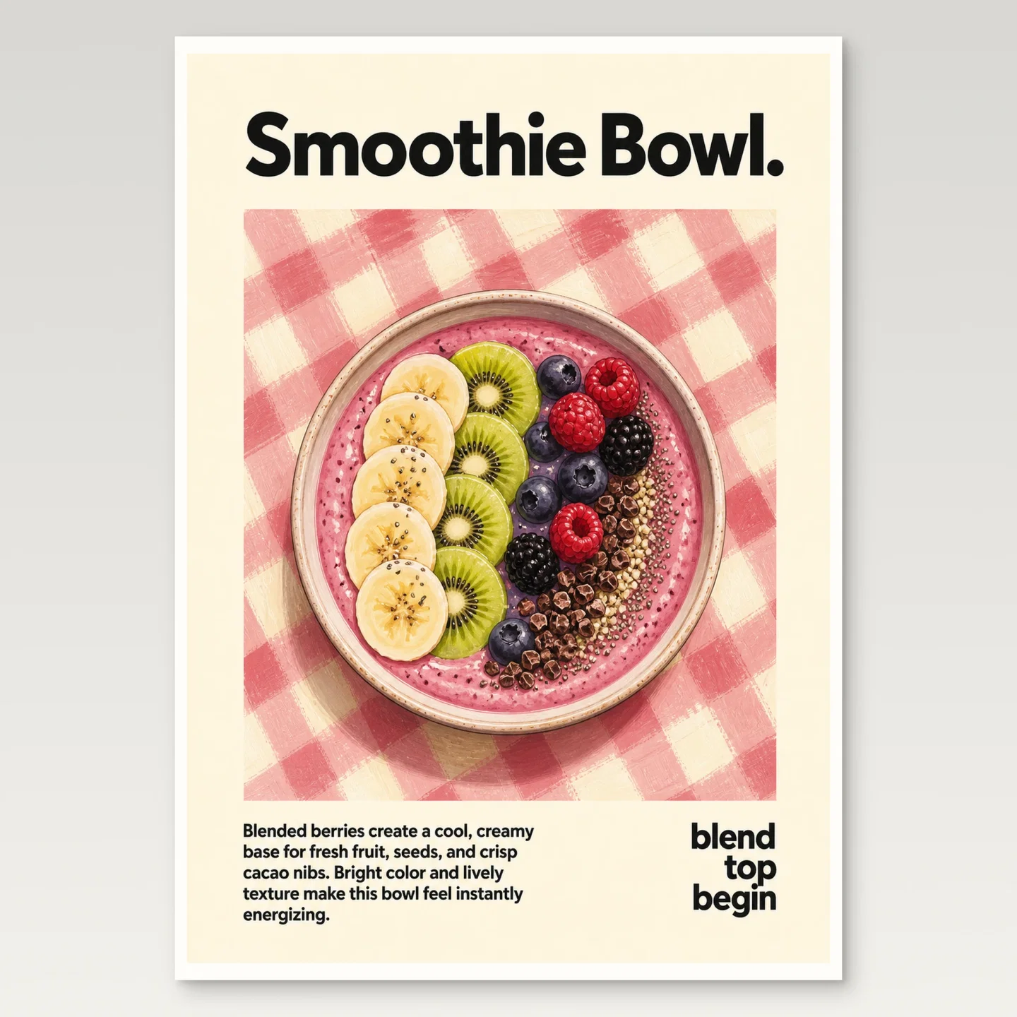 Smoothie Bowl Poster mockup