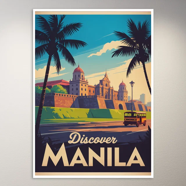 Manila Travel Poster