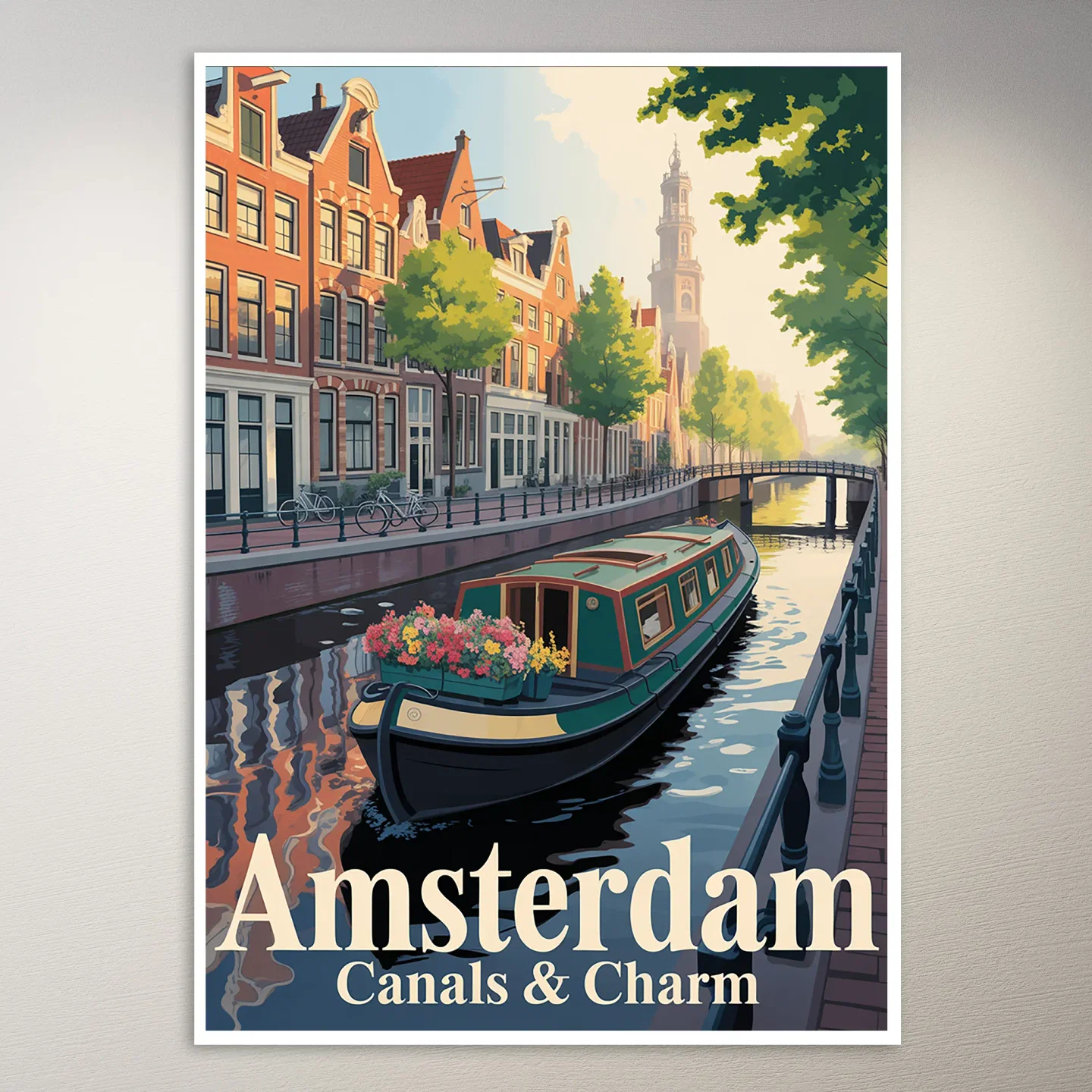 Amsterdam Travel Poster