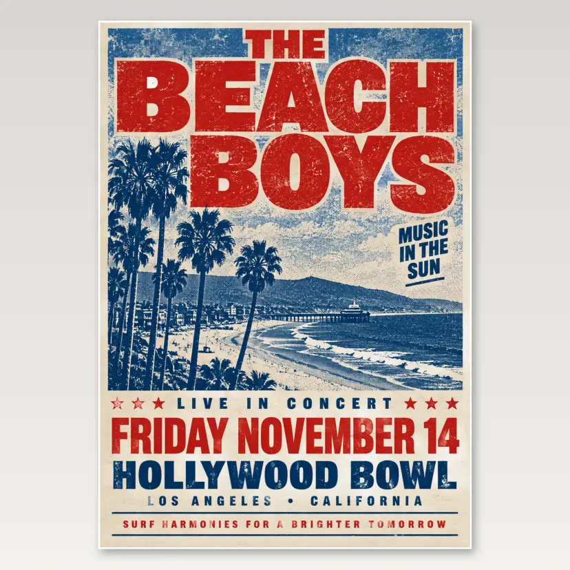 Beach Boys Summer Concert A4 Poster