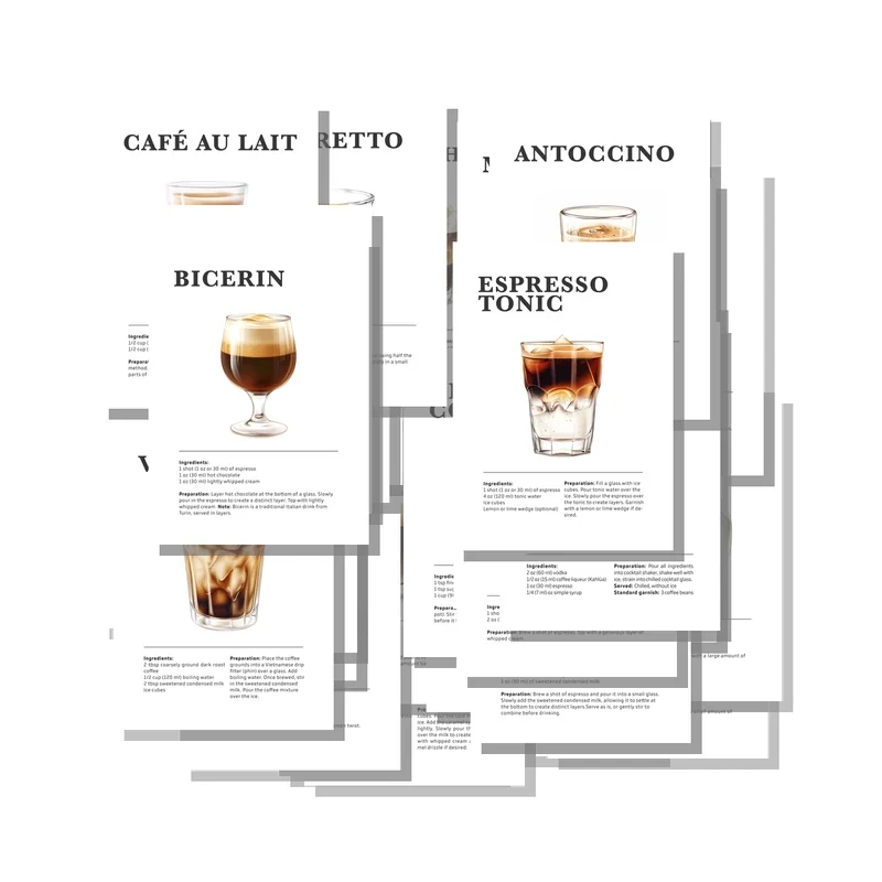 Cafe Posters Set of 100 Collage Kit