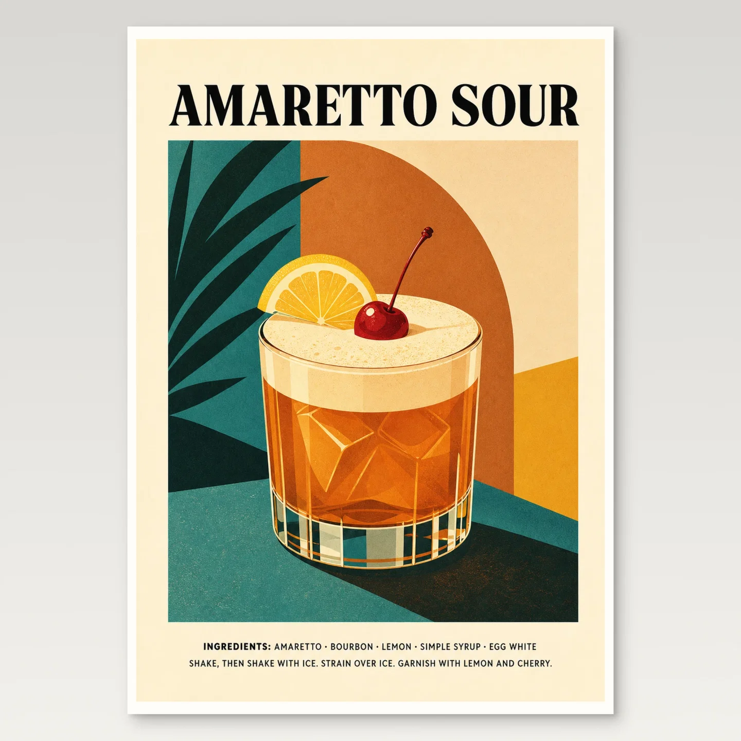 Amaretto Sour Poster mockup