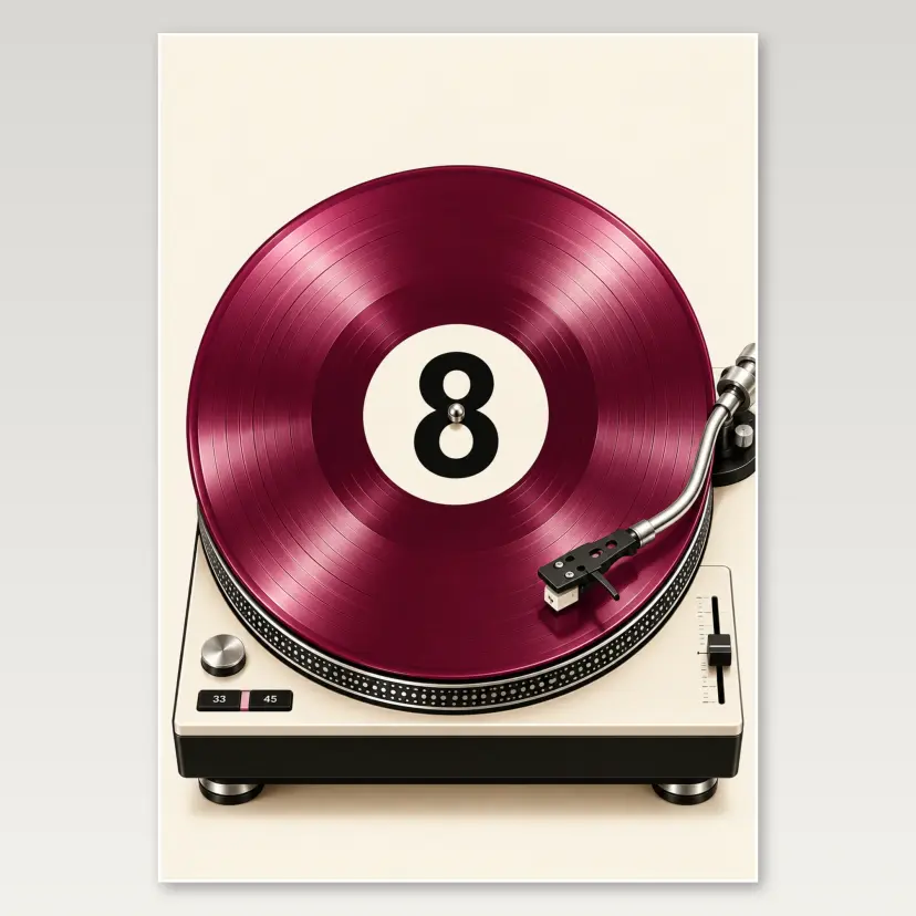 Rose Turntable A4 Poster