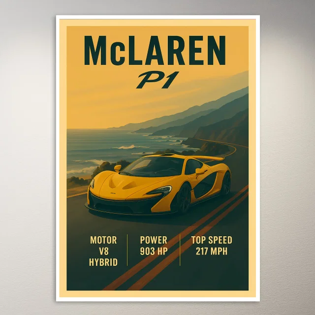 McLaren P1 Roadster Poster
