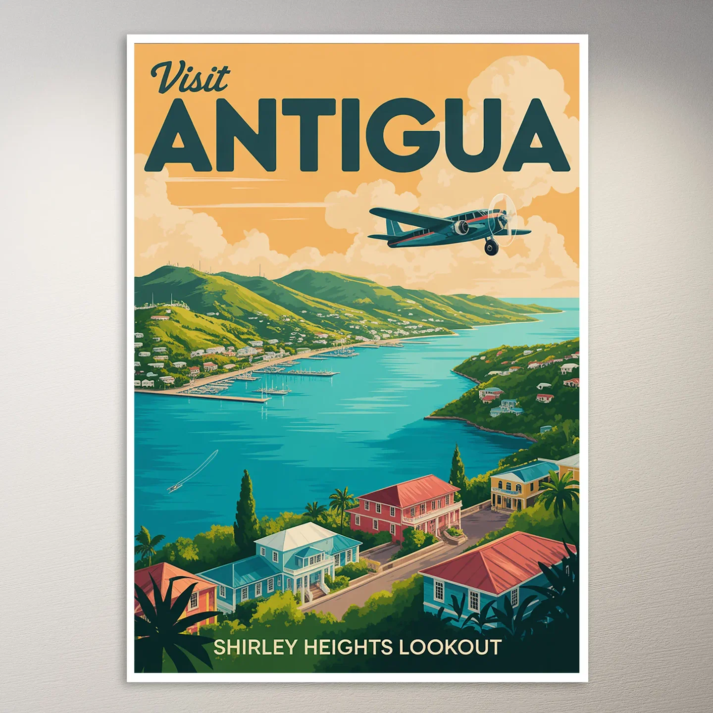 Antigua Travel Poster