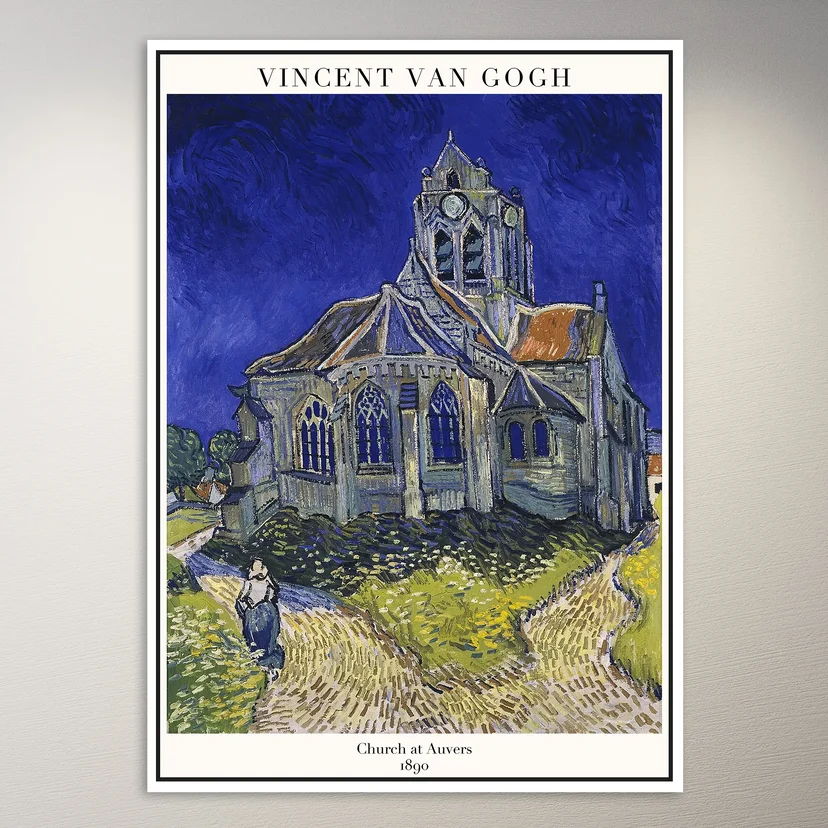 Vincent van Gogh Church at Auvers Poster