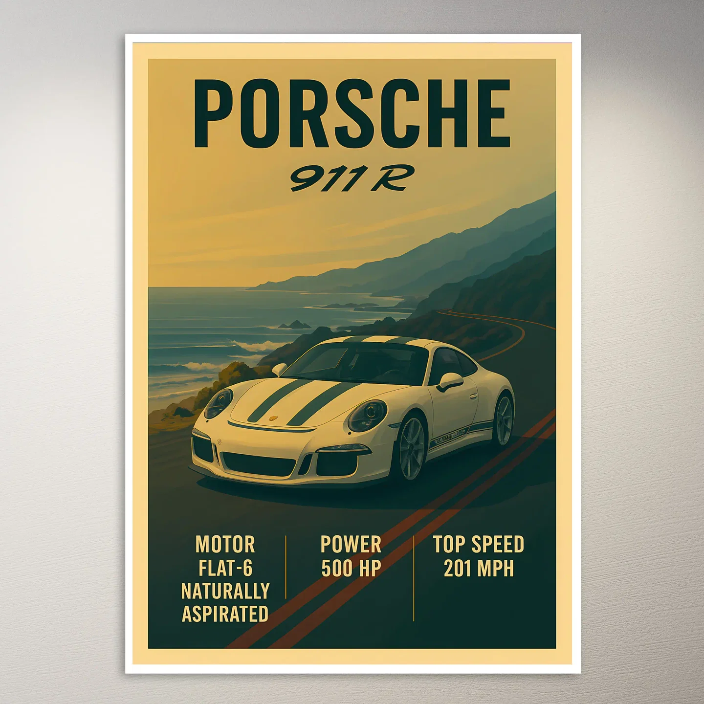 Porsche 911R Poster