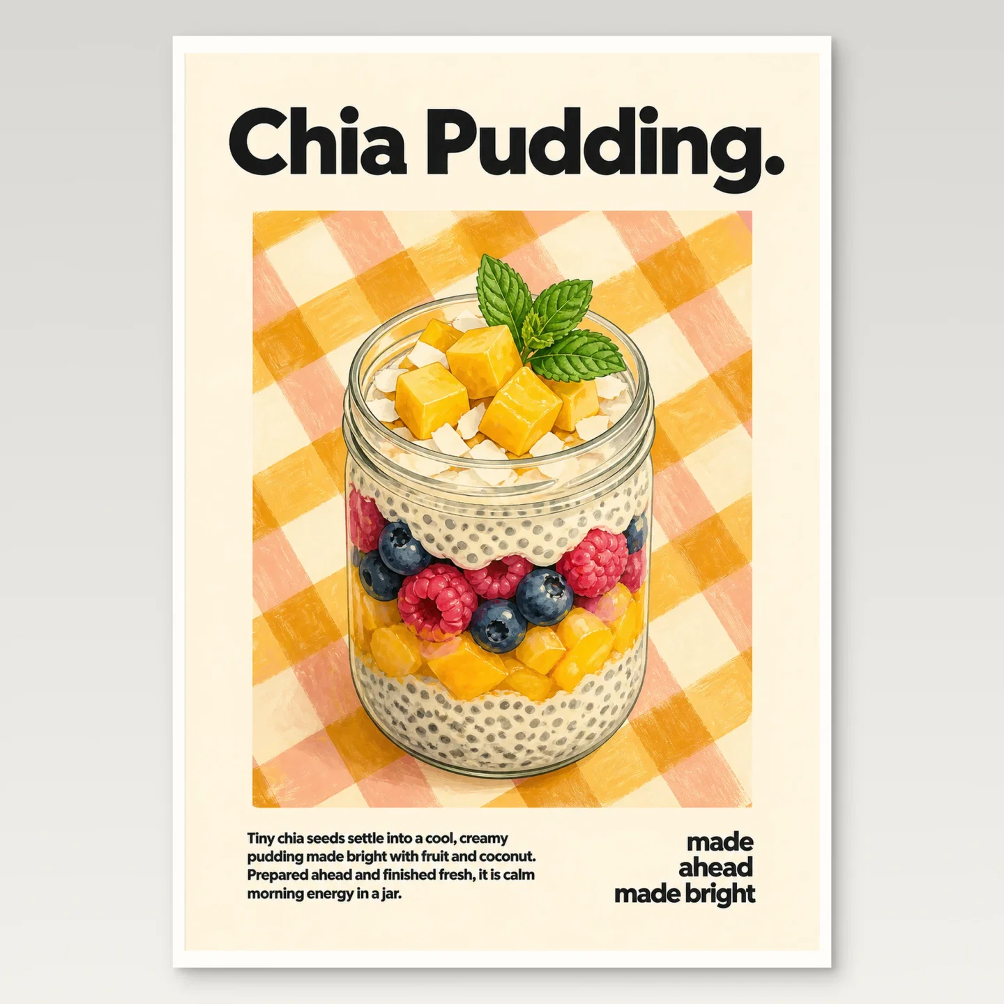 Chia Pudding Poster mockup