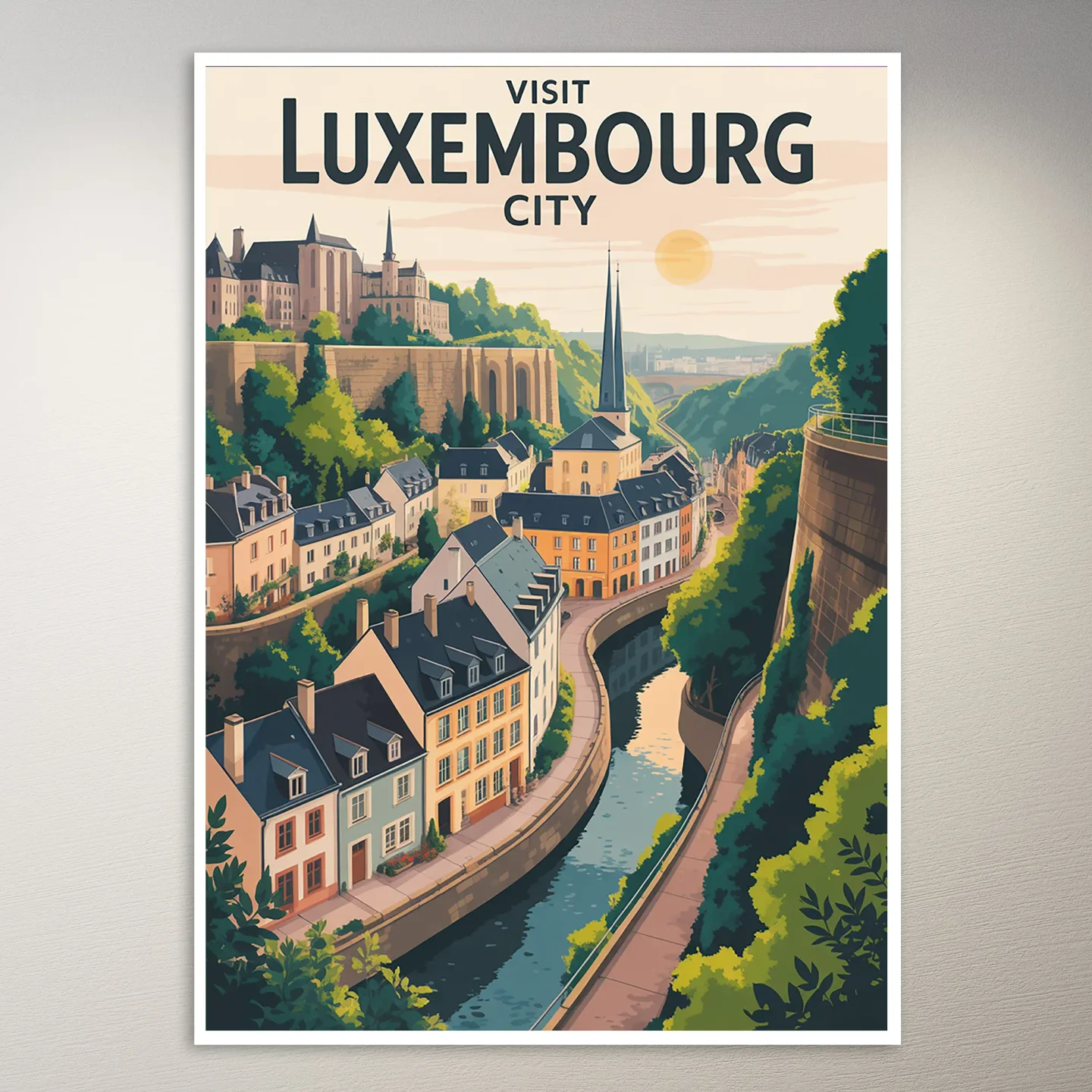 Luxembourg City Travel Poster