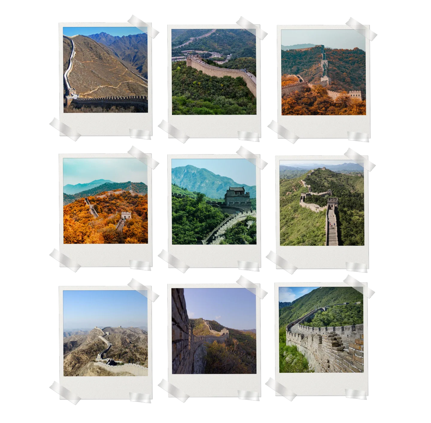 Great Wall of China Prints Set of 9