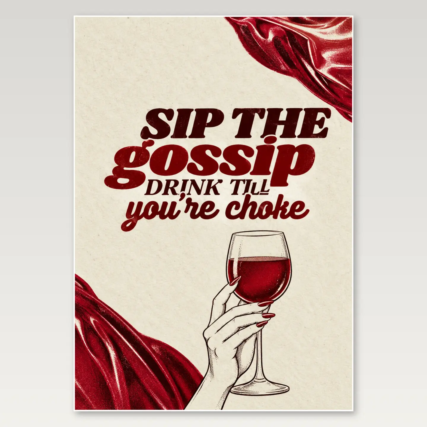 Sip The Gossip A4 Poster mockup