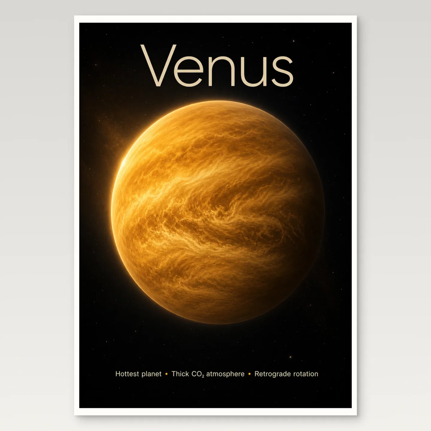 Venus A4 Poster mockup