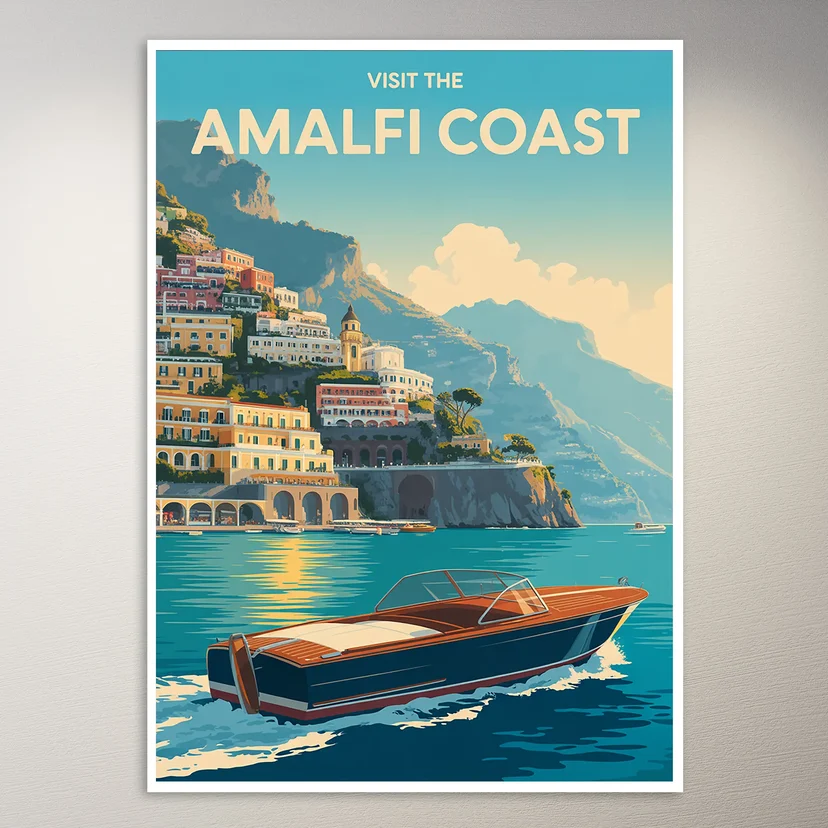 Amalfi Coast Travel Poster