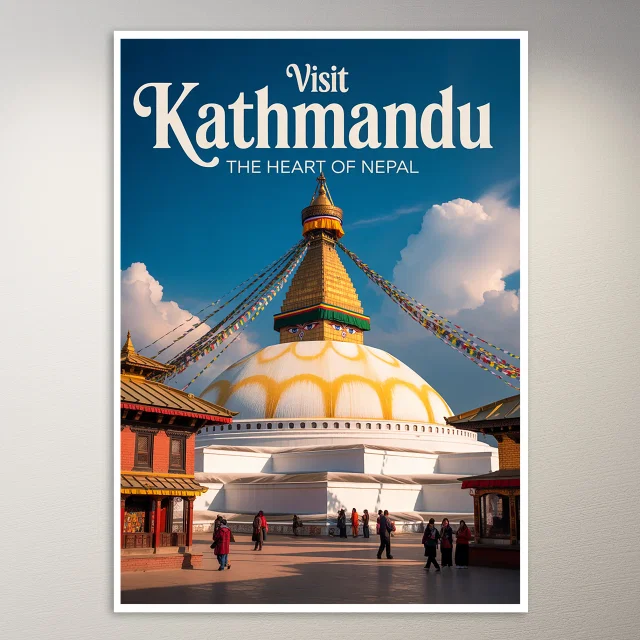 Kathmandu Travel Poster