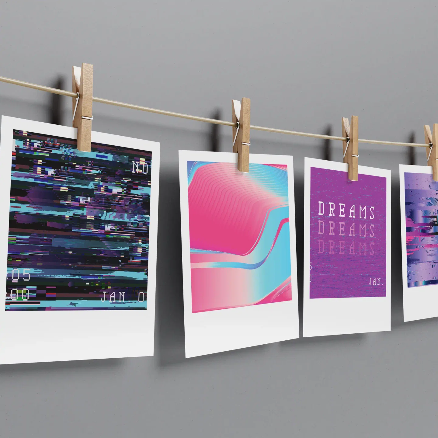 VHS Aesthetic Prints Set of 15