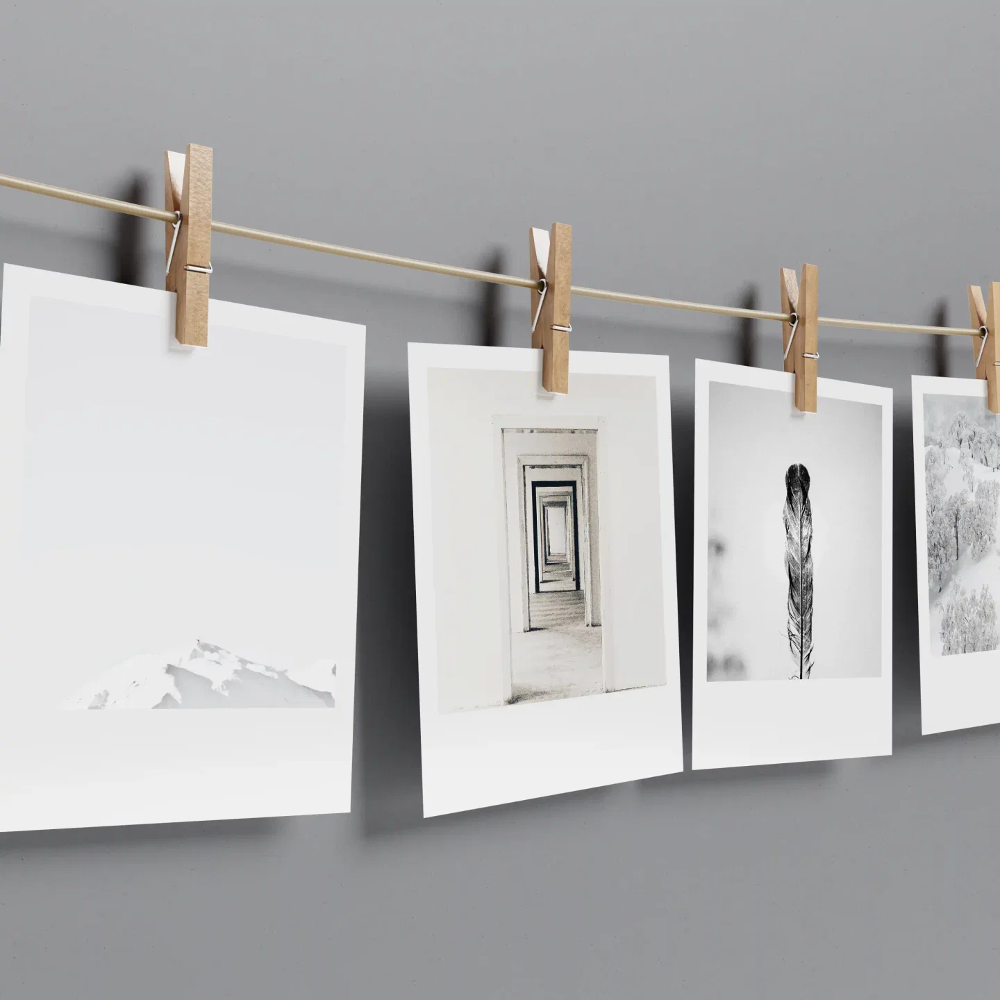 White Prints Set of 12