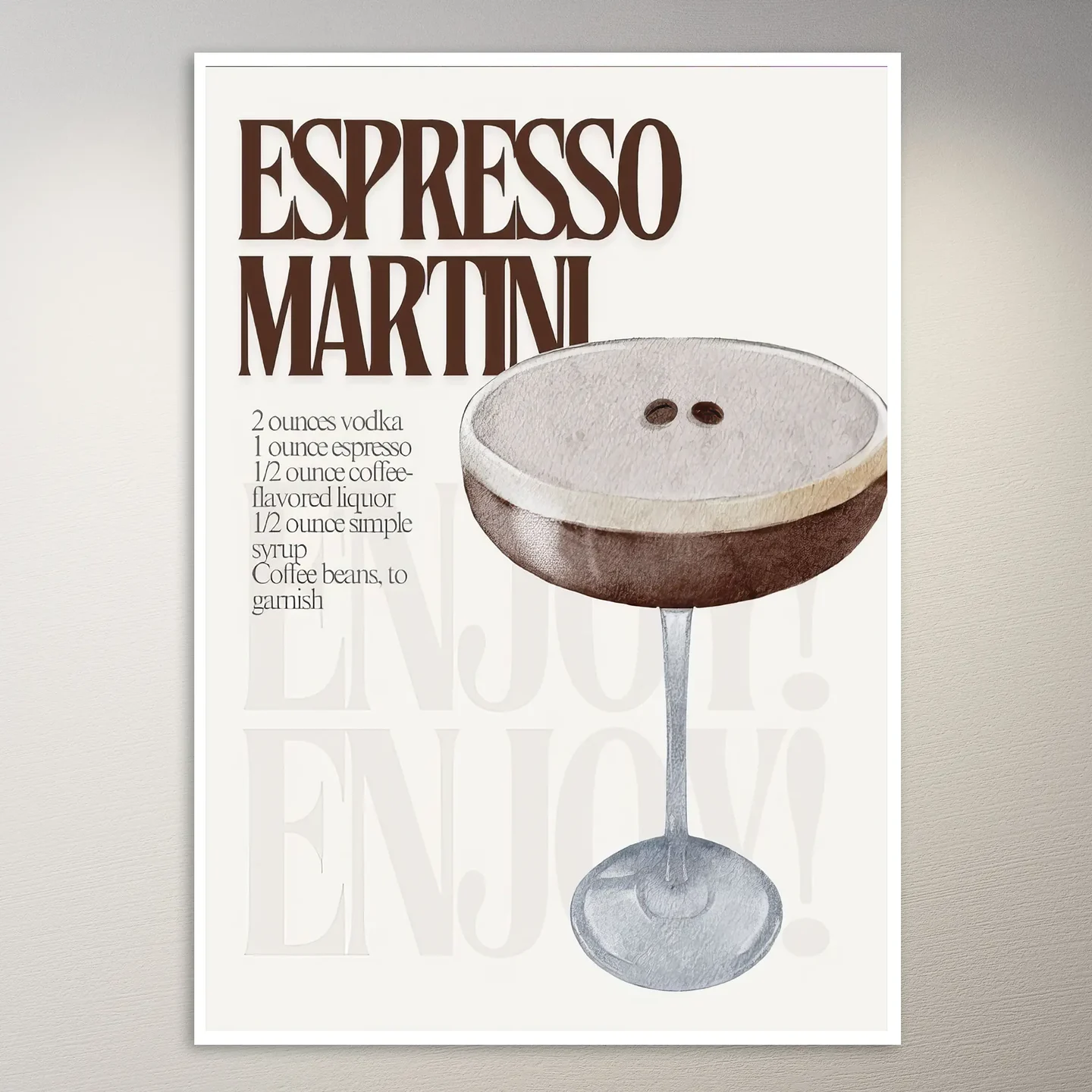 Enjoy an Espresso Martini Poster
