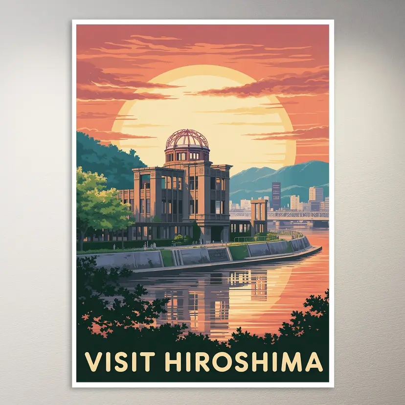 Hiroshima Travel Poster
