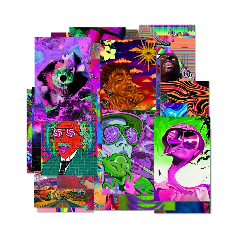Trippy Art Set of 50 Collage Kit