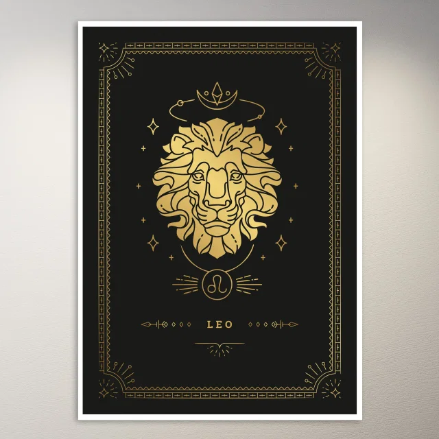 Leo Zodiac Sign Poster