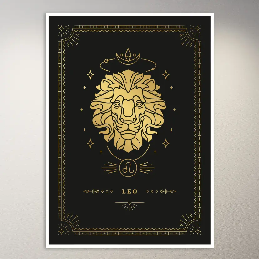 Leo Zodiac Sign Poster
