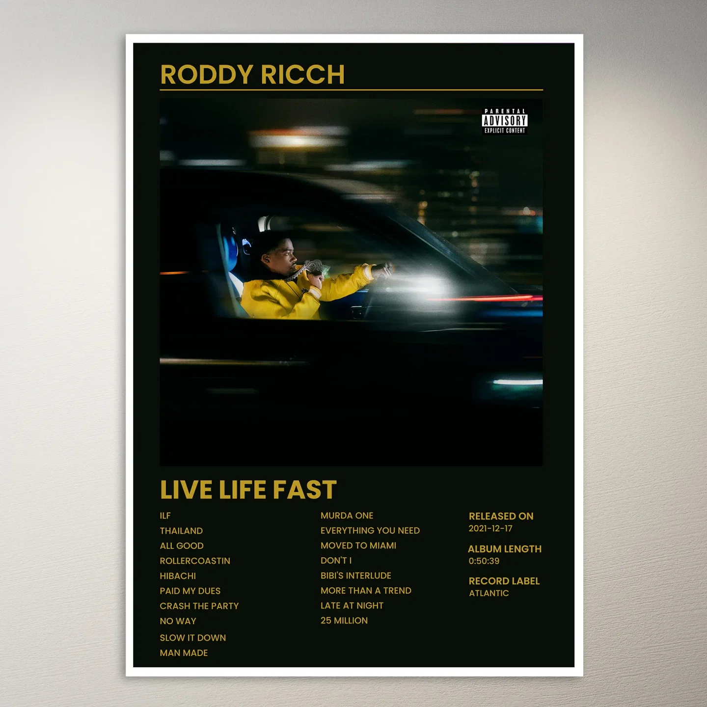 Roddy Ricch Poster