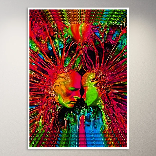 Psychedelic Trippy Aesthetic Wall Poster