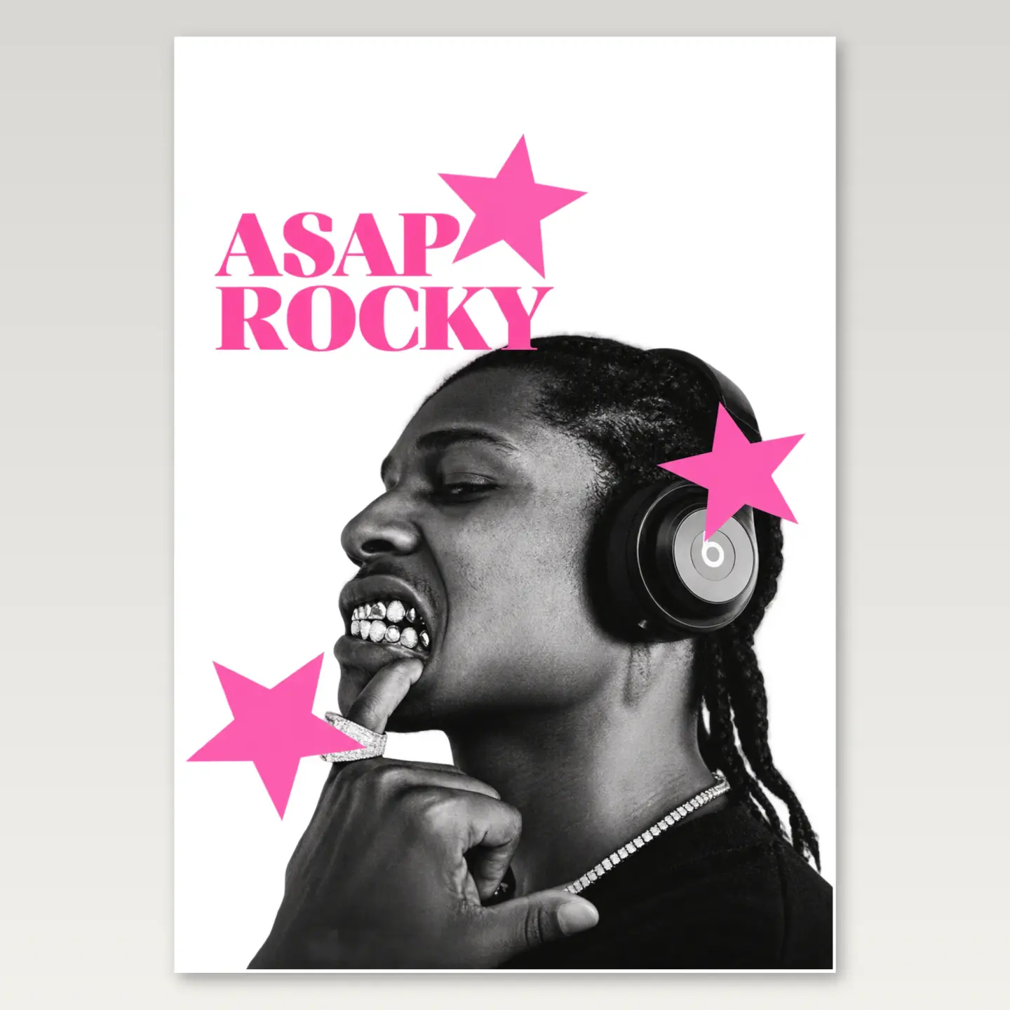 ASAP Headphones A4 Poster mockup