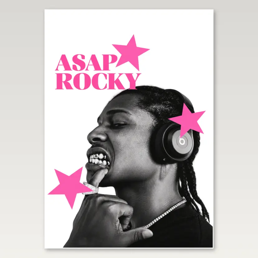 ASAP Headphones A4 Poster