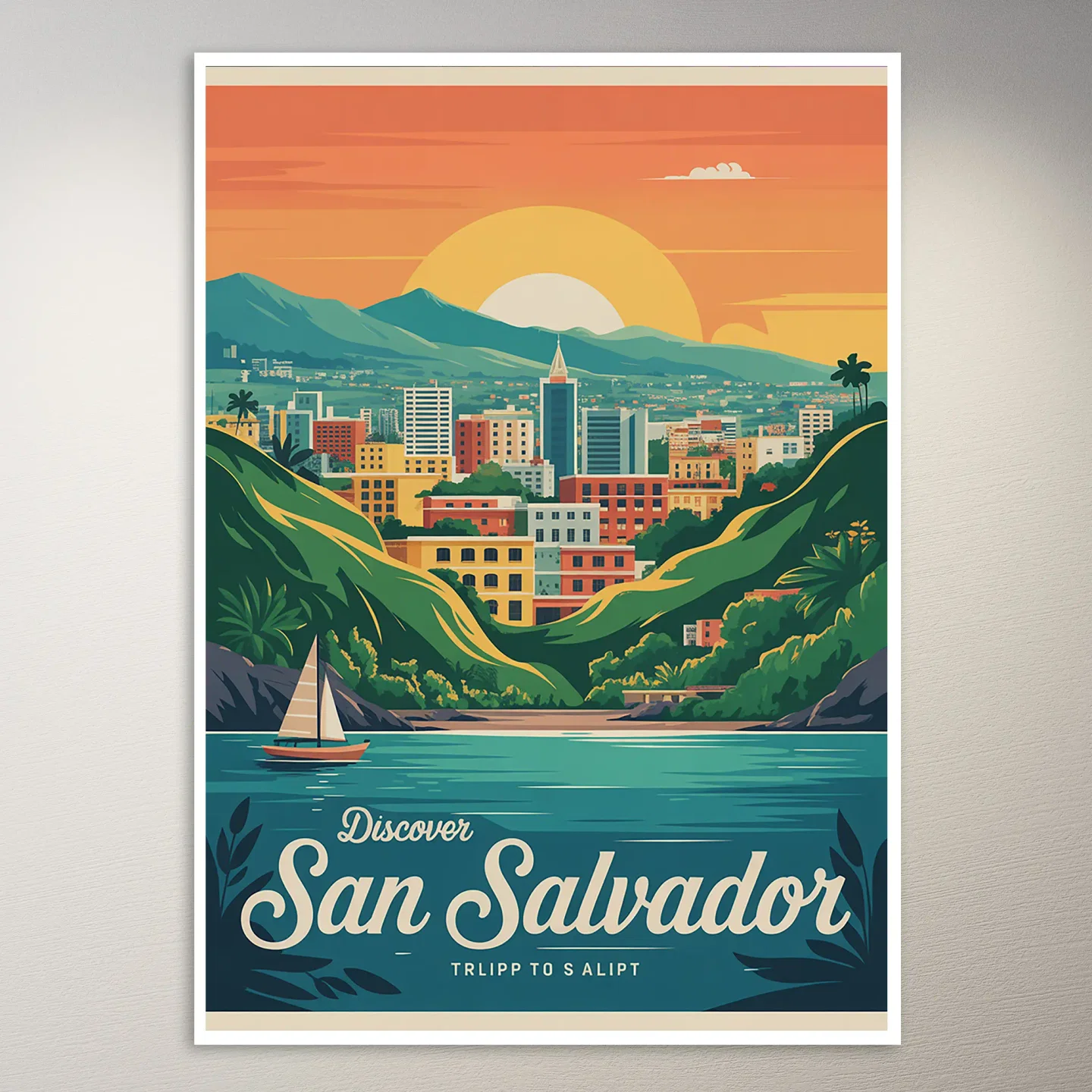 San Salvador Travel Poster