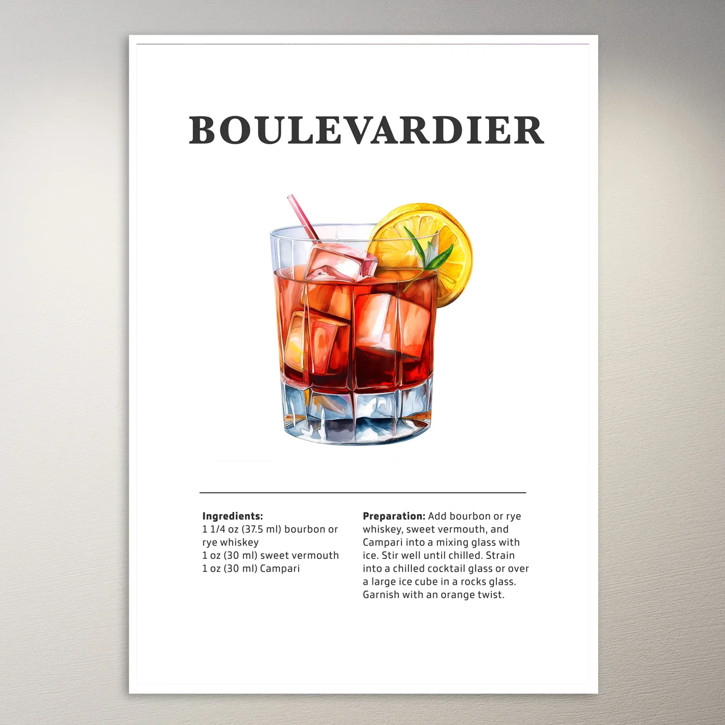 Boulevardier Poster