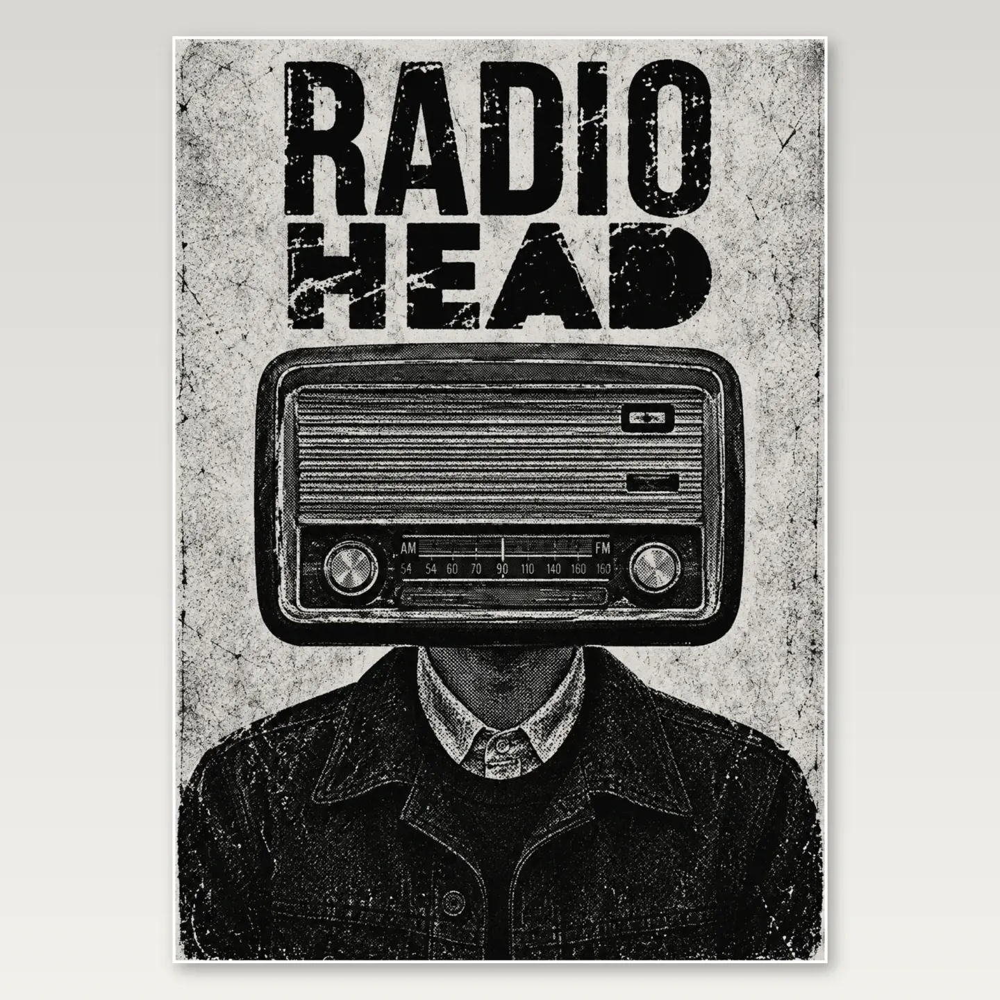 Radiohead Radio Head A4 Poster mockup