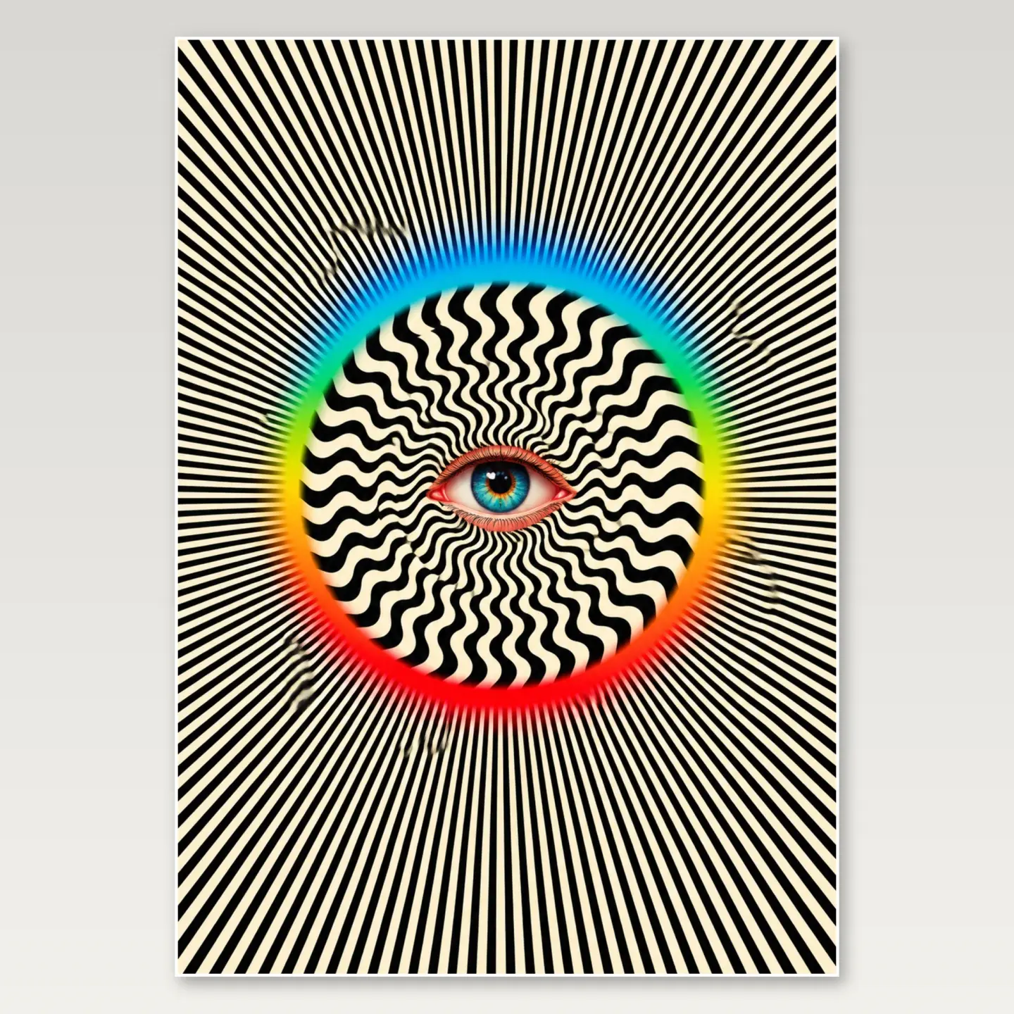 Hypnotic Eye Disc A4 Poster mockup