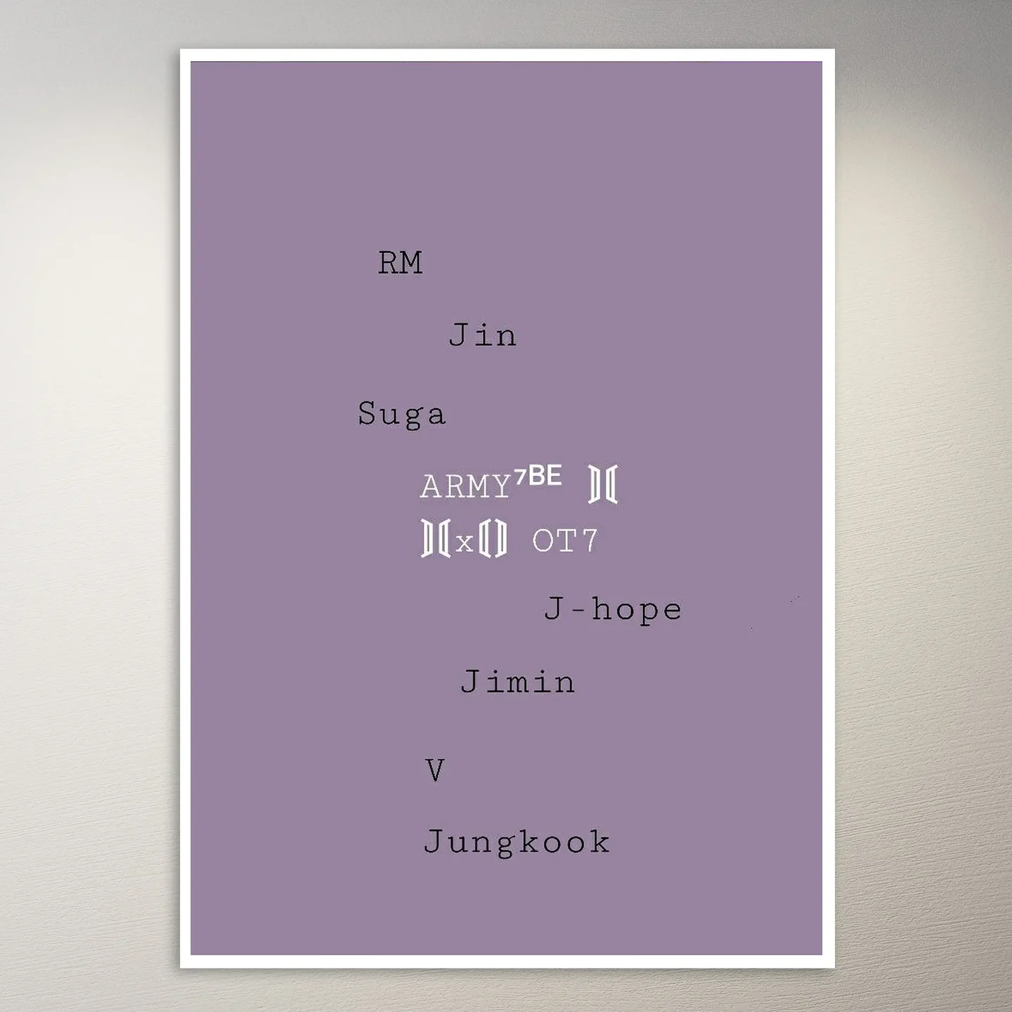 BTS Army Aesthetic Korean Poster