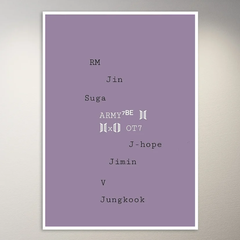 BTS Army Aesthetic Korean Poster