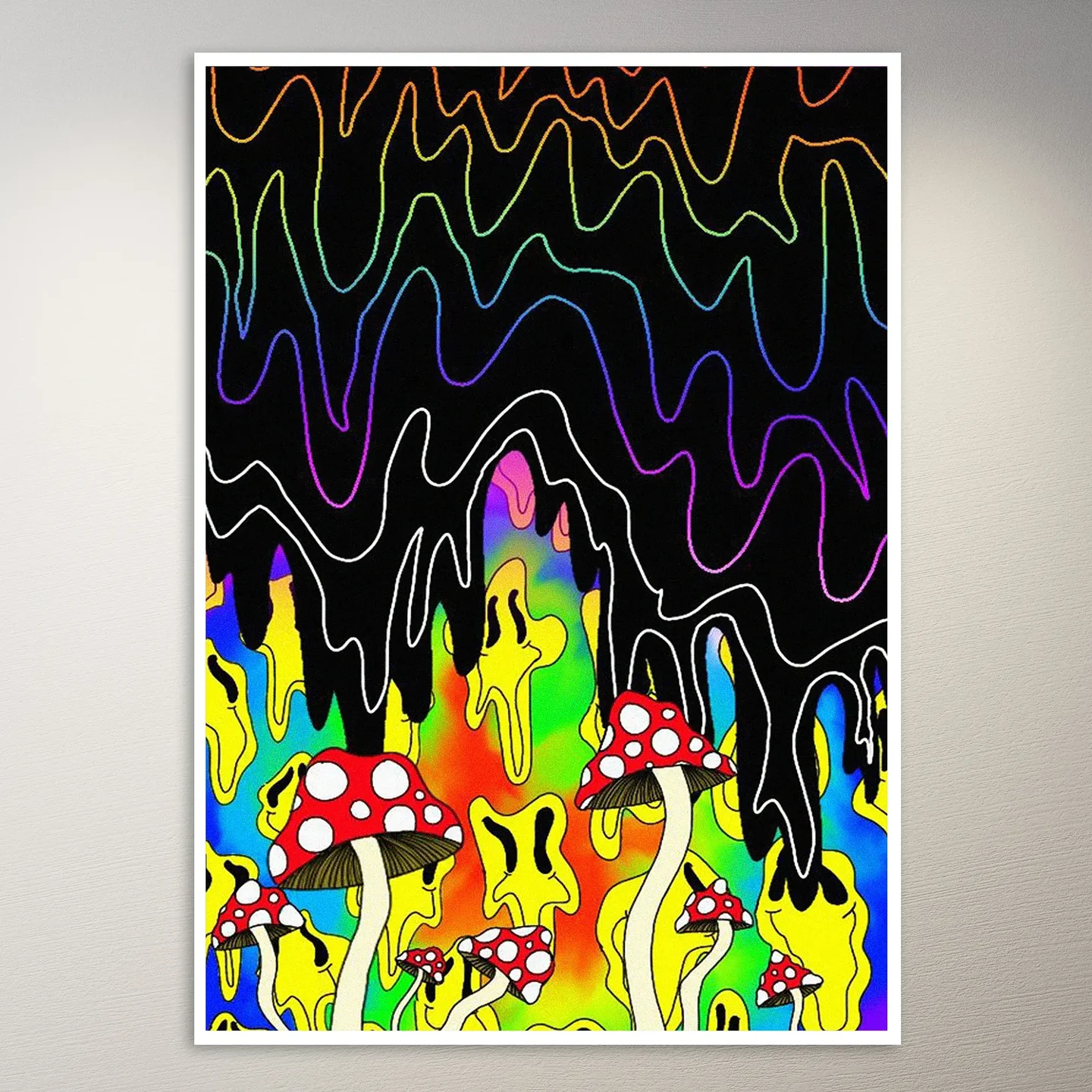 Psychedelic Trippy Aesthetic Wall Poster