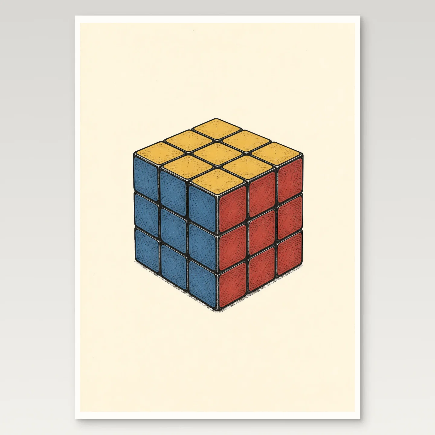 Puzzle Cube Poster mockup
