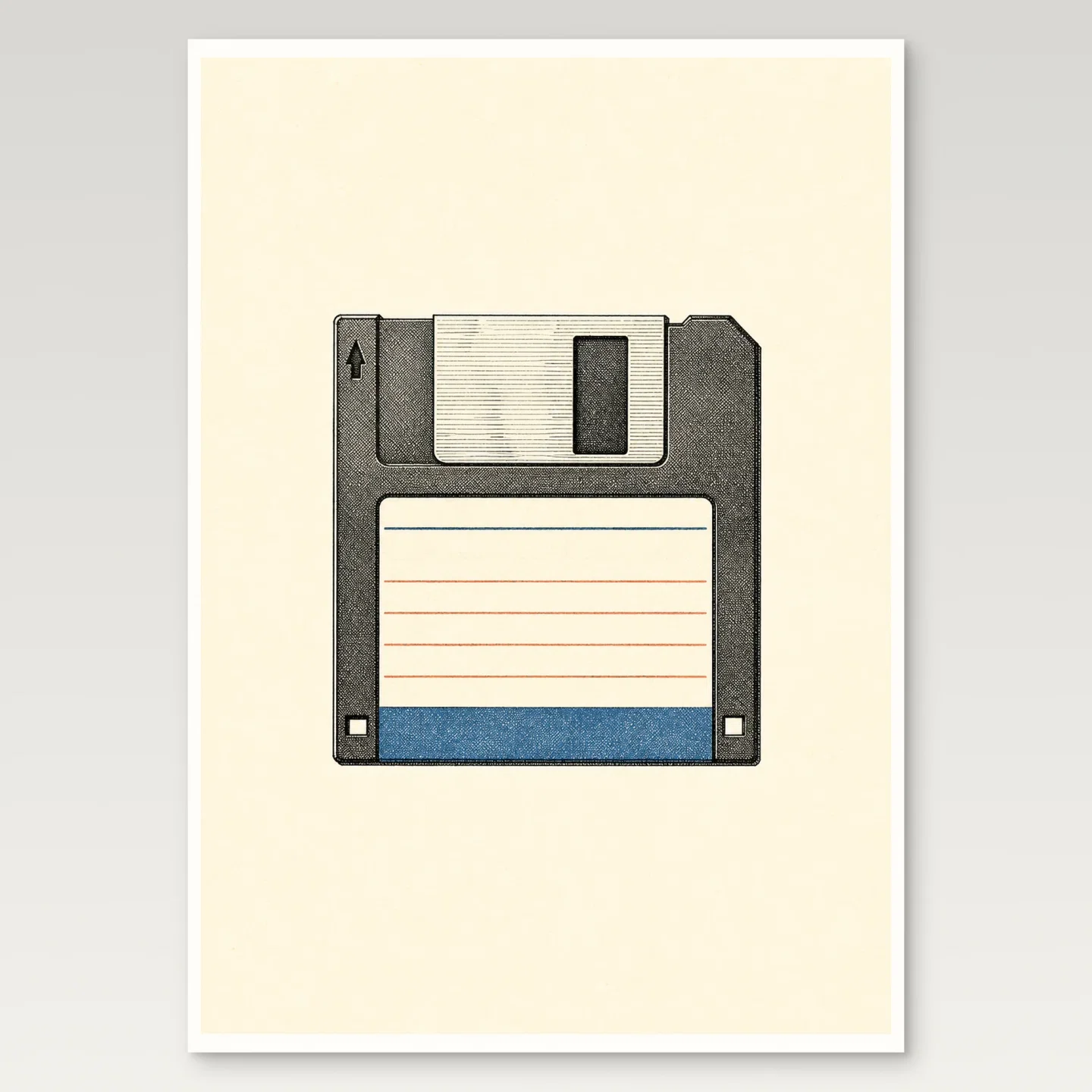 Floppy Disk Poster mockup