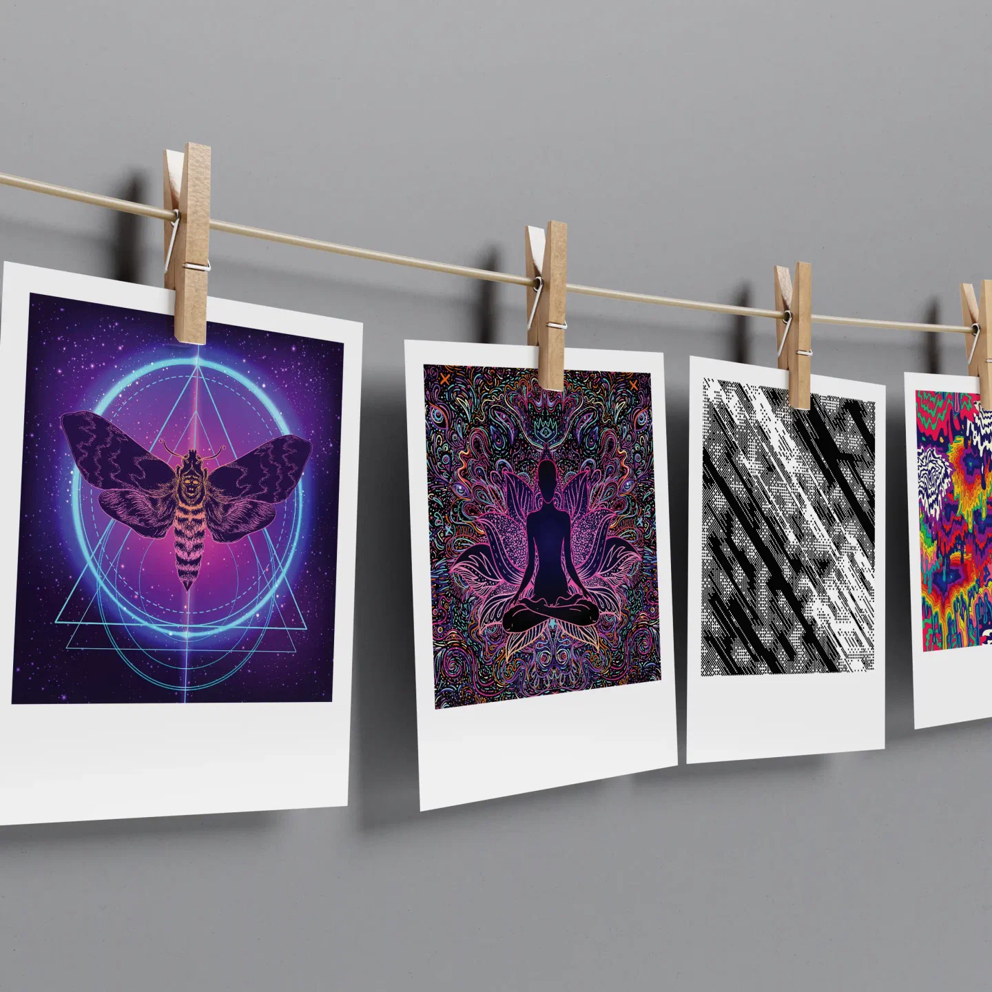 Psychedelic Aesthetic Set of 9