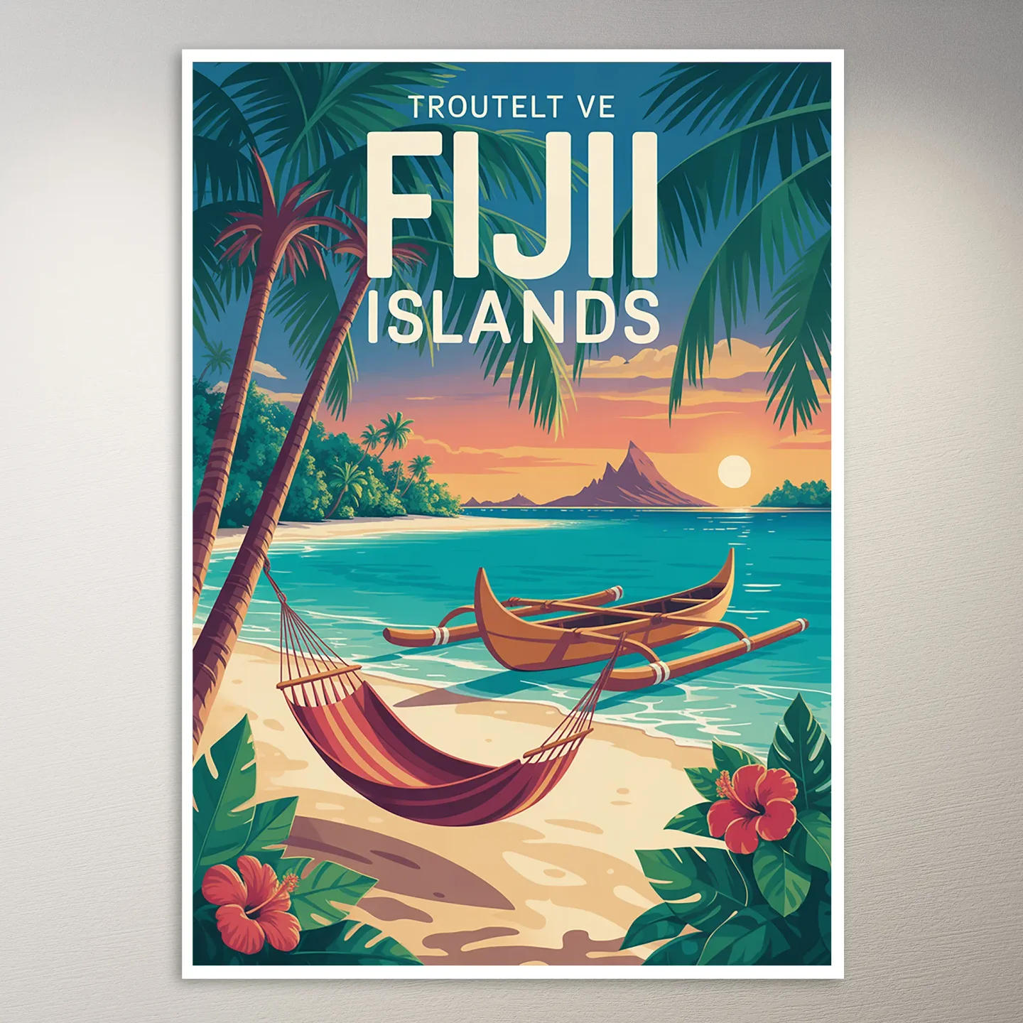 Fiji Islands Travel Poster