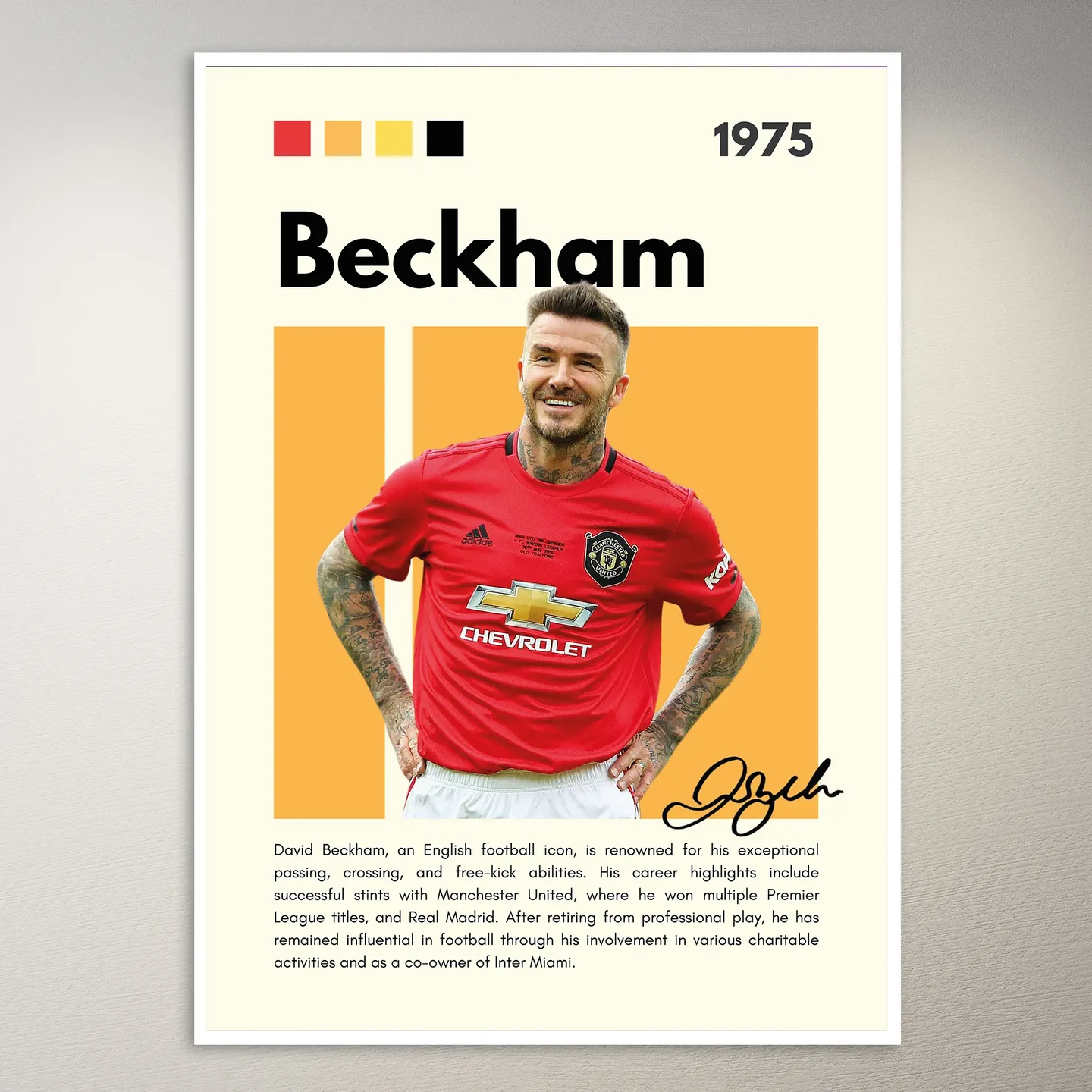 David Beckham Portrait Poster
