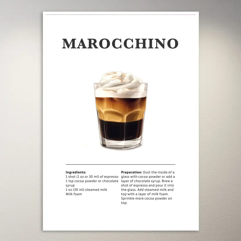 Marocchino Coffee Drink Poster